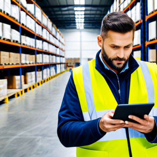 Home 8 **
"A professional logistics manager, fully clothed in appropriate attire, standing in a modern warehouse, reviewing inventory on a tablet, professional environment, safe for work, perfect anatomy, natural pose, well-formed hands, proper finger count, family-friendly."
**