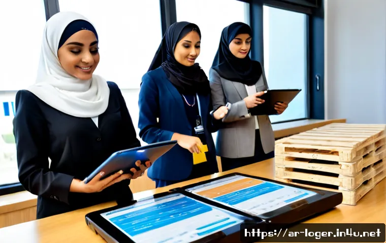 물류관리사 관련 대학교 전공 - Photorealistic university logistics management classroom in a modern Arab Gulf city, a confident Ara...
